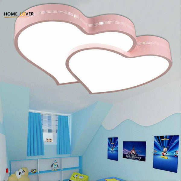 Plafonnier LED Double Cœur Enfant (Rose ou Blanc) | Marco Lucetti
