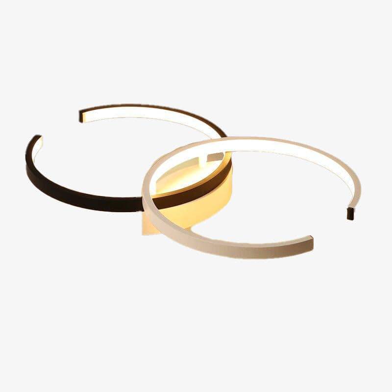 Plafonnier LED Duo Circle Noir & Blanc | Marco Lucetti