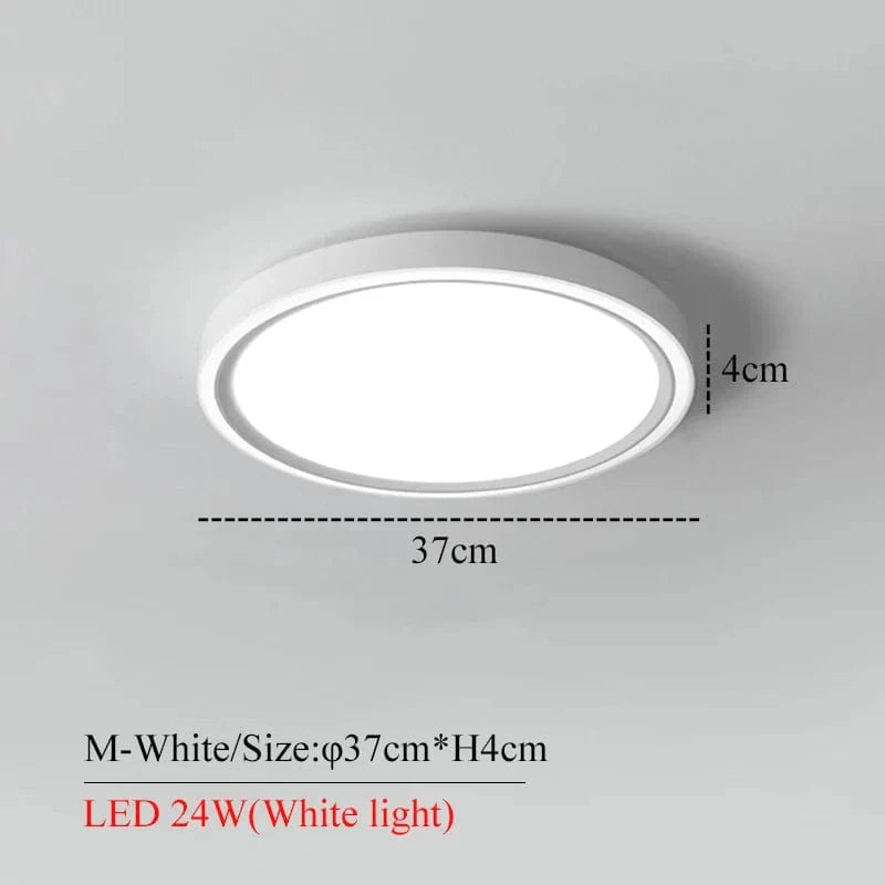 Plafonnier LED Élégance Circulaire | Marco Lucetti Blanc M Lumière Blanche
