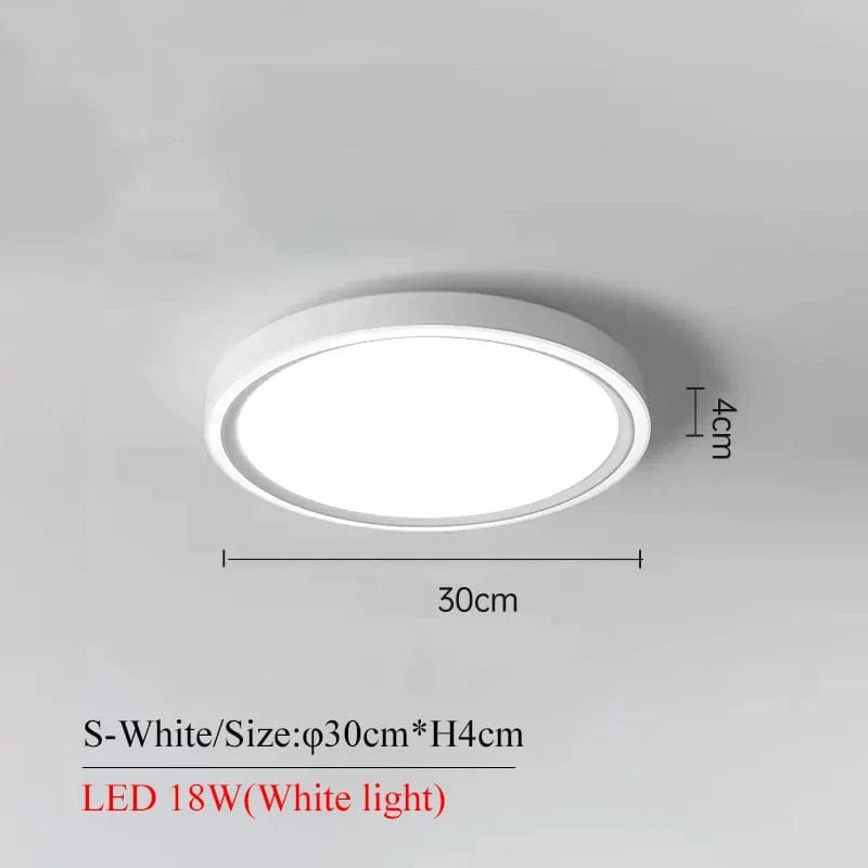 Plafonnier LED Élégance Circulaire | Marco Lucetti Blanc S Lumière Blanche
