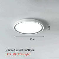 Plafonnier LED Élégance Circulaire | Marco Lucetti Gris S Lumière Blanche