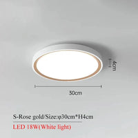 Plafonnier LED Élégance Circulaire | Marco Lucetti Lumière blanche dorée S