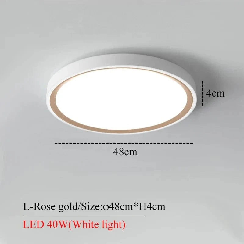 Plafonnier LED Élégance Circulaire | Marco Lucetti Or L Lumière Blanche