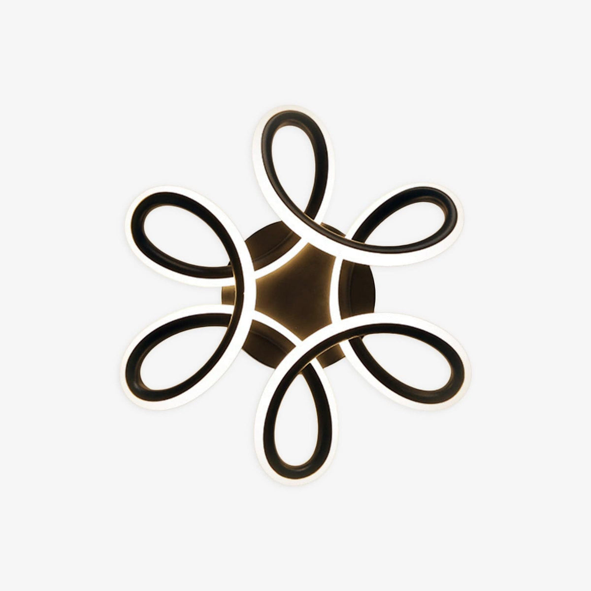 Plafonnier LED élégant en métal Diena | Marco Lucetti Noir - 24x24cm - 16W / Chaude