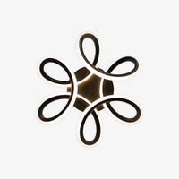 Plafonnier LED élégant en métal Diena | Marco Lucetti Noir - 24x24cm - 16W / Chaude