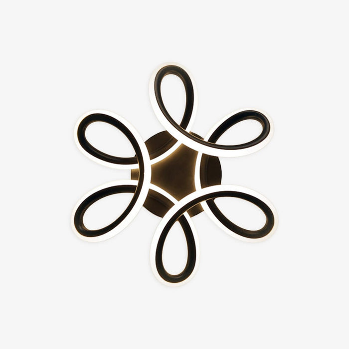 Plafonnier LED élégant en métal Diena | Marco Lucetti Noir - 24x24cm - 16W / Chaude