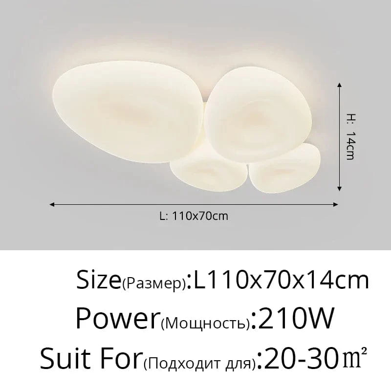 Plafonnier LED élégant et épuré pour salle à manger | Marco Lucetti Blanc L110x70cm 210W / 3 couleurs sans télécommande