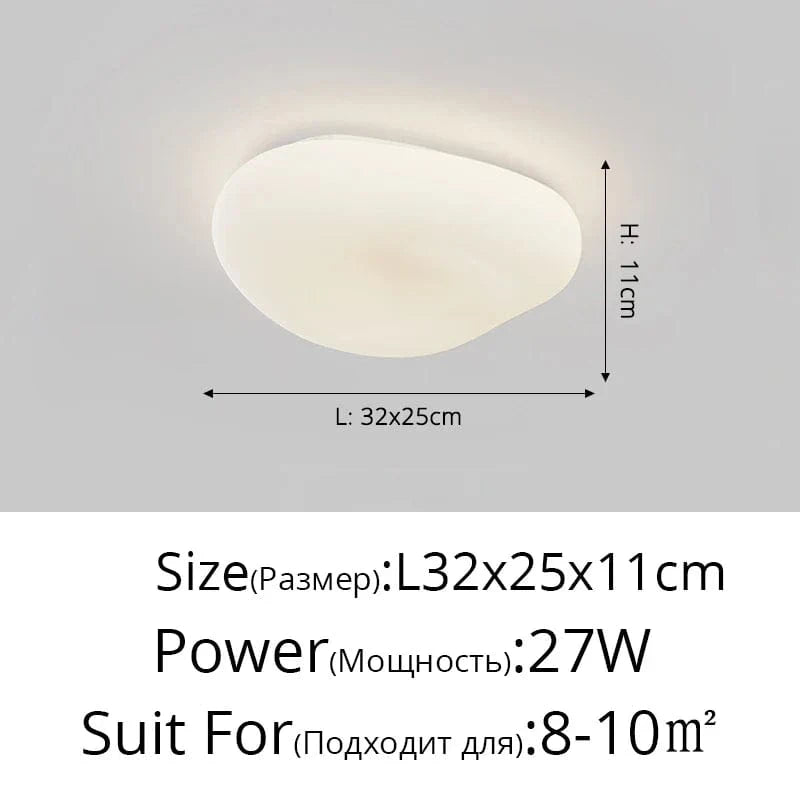 Plafonnier LED élégant et épuré pour salle à manger | Marco Lucetti Blanc L32x25cm 27W / Intensité variable avec télécommande