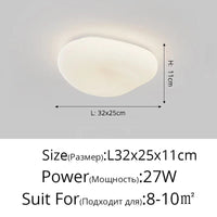 Plafonnier LED élégant et épuré pour salle à manger | Marco Lucetti Blanc L32x25cm 27W / Intensité variable avec télécommande