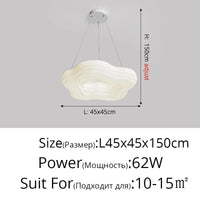 Plafonnier LED élégant et épuré pour salle à manger | Marco Lucetti DY-6230 L45x45cm 62W / 3 couleurs sans télécommande