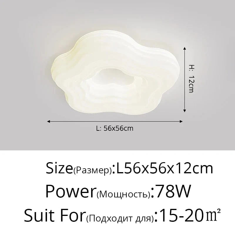 Plafonnier LED élégant et épuré pour salle à manger | Marco Lucetti DY-6230 L56x56cm 78W 1 / 3 couleurs sans télécommande