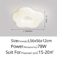 Plafonnier LED élégant et épuré pour salle à manger | Marco Lucetti DY-6230 L56x56cm 78W 1 / 3 couleurs sans télécommande