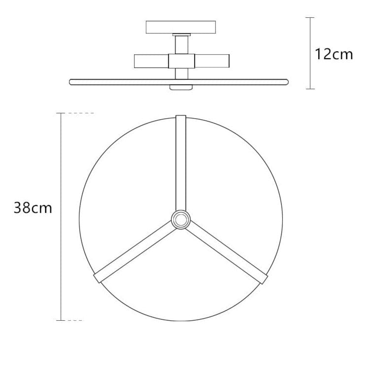 Plafonnier LED élégant "Pablo Gold" | Marco Lucetti