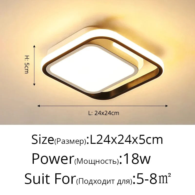 Plafonnier LED en acrylique pour éclairer votre intérieur | Marco Lucetti YH1928 18W / Blanc chaud Pas de télécommande
