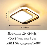 Plafonnier LED en acrylique pour éclairer votre intérieur | Marco Lucetti YH1928 18W / Blanc chaud Pas de télécommande