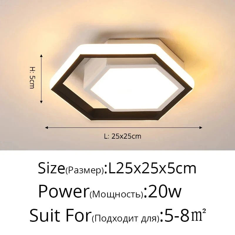 Plafonnier LED en acrylique pour éclairer votre intérieur | Marco Lucetti YH1952 20W / Blanc chaud Pas de télécommande