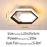 Plafonnier LED en acrylique pour éclairer votre intérieur | Marco Lucetti YH1952 20W / Blanc chaud Pas de télécommande