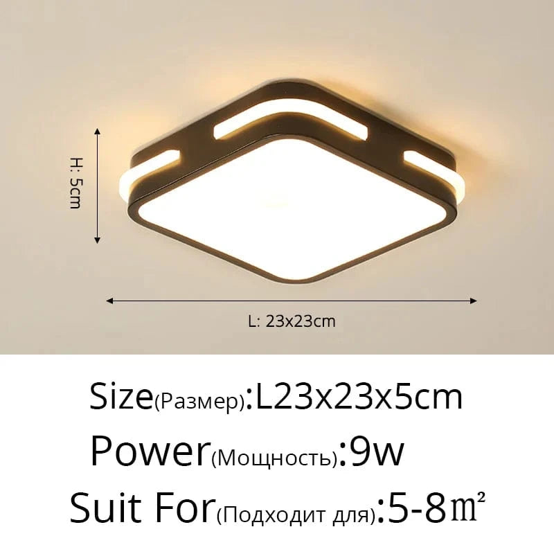 Plafonnier LED en acrylique pour éclairer votre intérieur | Marco Lucetti YH1959 Carré 9W / Blanc chaud Pas de télécommande