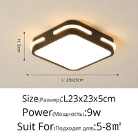 Plafonnier LED en acrylique pour éclairer votre intérieur | Marco Lucetti YH1959 Carré 9W / Blanc chaud Pas de télécommande