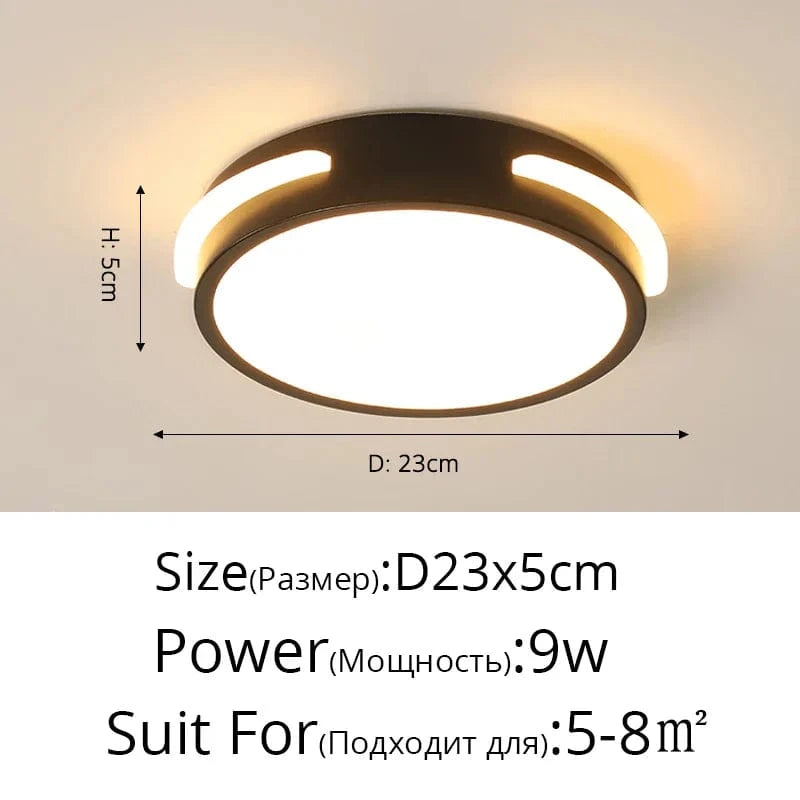 Plafonnier LED en acrylique pour éclairer votre intérieur | Marco Lucetti YH1959 Rond 9W / Blanc chaud Pas de télécommande