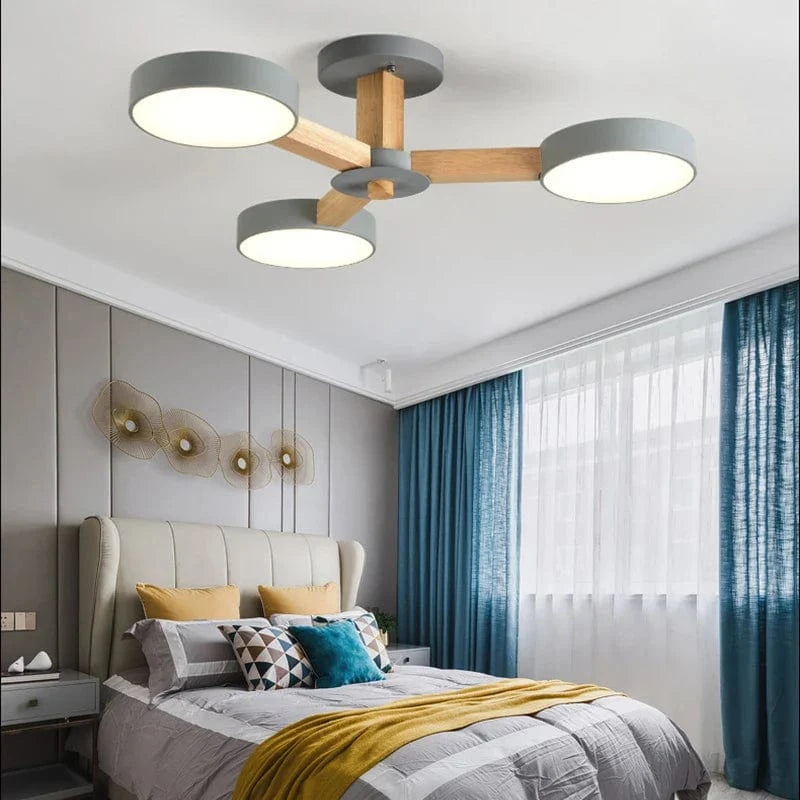 Plafonnier LED en bois au design contemporain. | Marco Lucetti