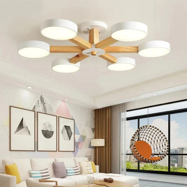 Plafonnier LED en bois au design contemporain. | Marco Lucetti