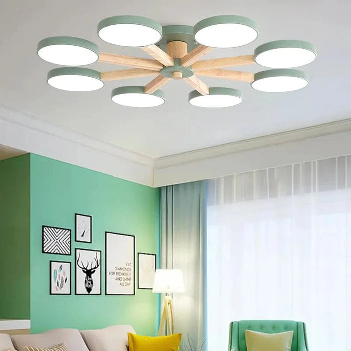 Plafonnier LED en bois au design contemporain. | Marco Lucetti