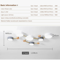 Plafonnier LED en bois : design nordique moderne