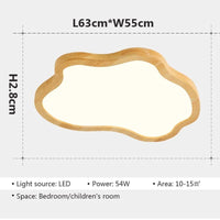 Plafonnier LED bois nordique moderne