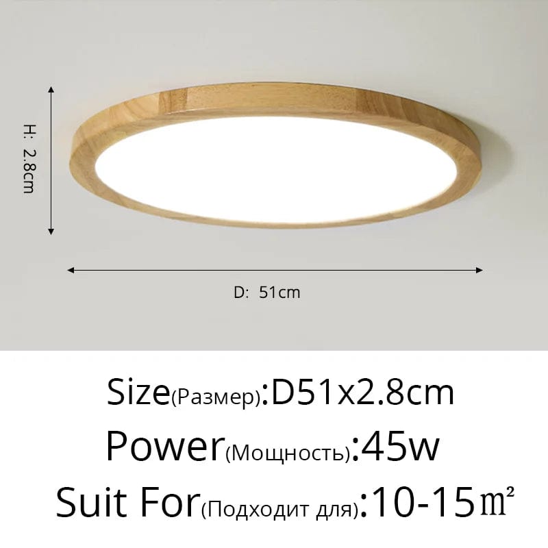 Plafonnier LED en bois authentique pour éclairage intérieur - Lumin'Wood | Marco Lucetti
