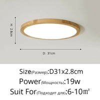 Plafonnier LED en bois authentique pour éclairage intérieur - Lumin'Wood | Marco Lucetti