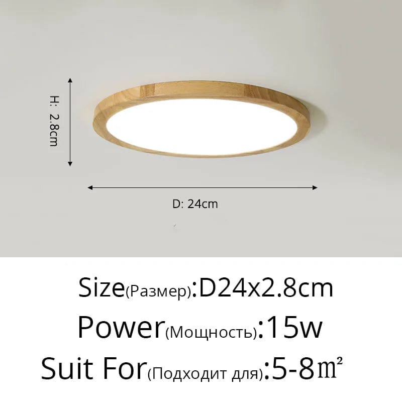 Plafonnier LED en bois authentique pour éclairage intérieur - Lumin'Wood | Marco Lucetti