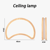 Plafonnier Led en bois avec lune - Élégance Naturelle | Marco Lucetti