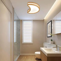 Plafonnier Led en bois avec lune - Élégance Naturelle | Marco Lucetti