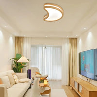 Plafonnier Led en bois avec lune - Élégance Naturelle | Marco Lucetti