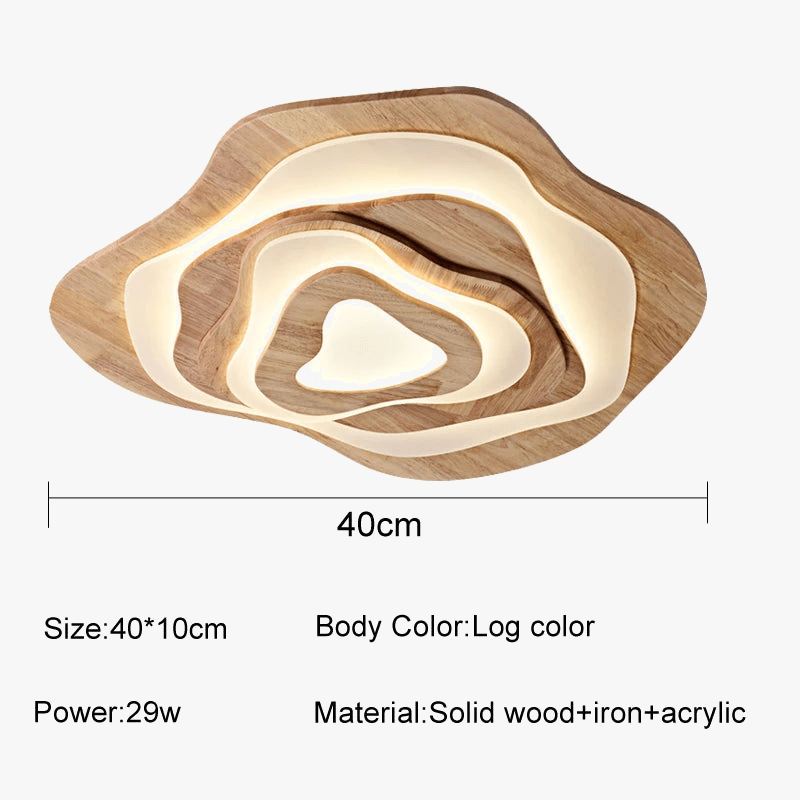 Plafonnier LED en bois de design japonais moderne et décoratif | Marco Lucetti