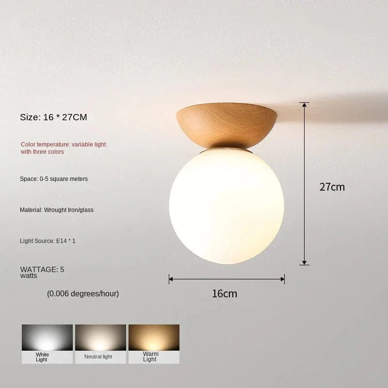 Plafonnier LED en bois design | Marco Lucetti 3 couleurs B
