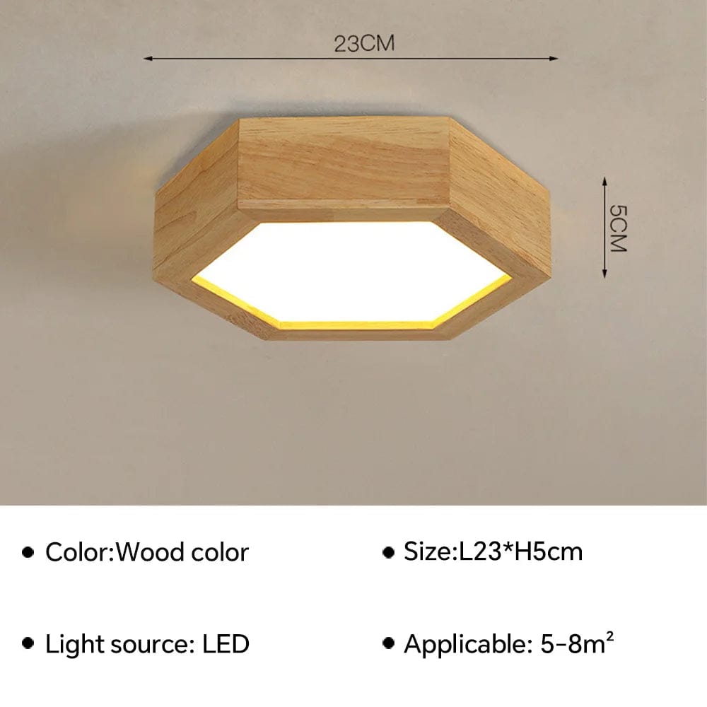 Plafonnier LED en bois design moderne | Marco Lucetti