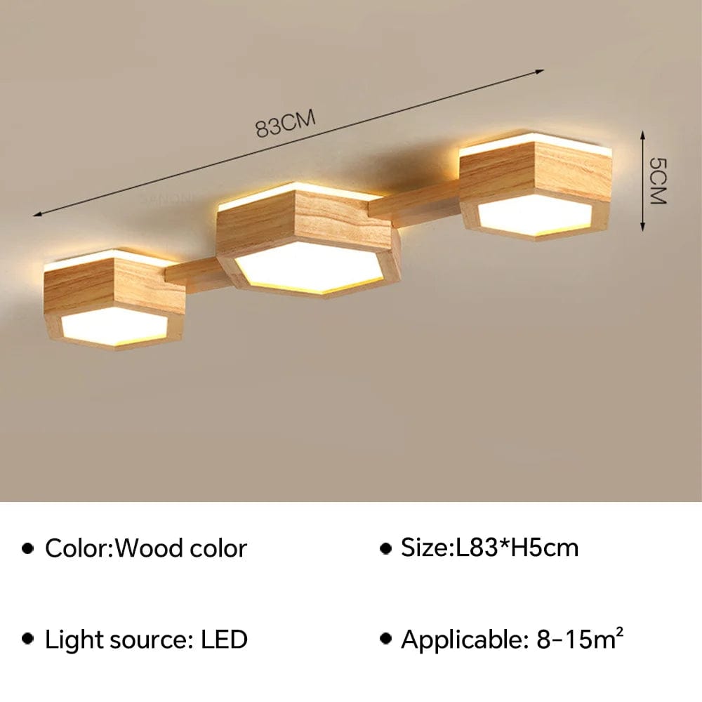 Plafonnier LED en bois design moderne | Marco Lucetti