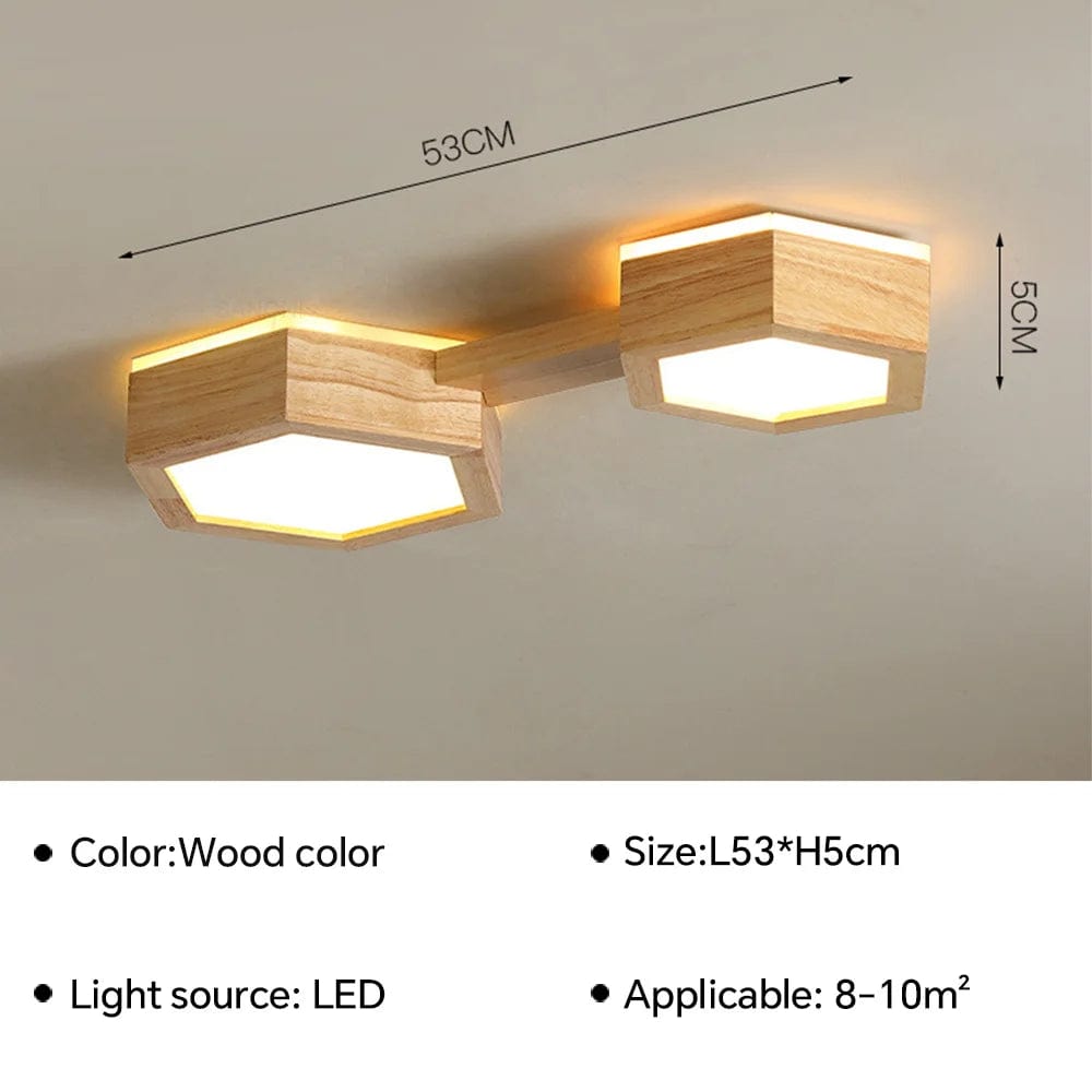 Plafonnier LED en bois design moderne | Marco Lucetti