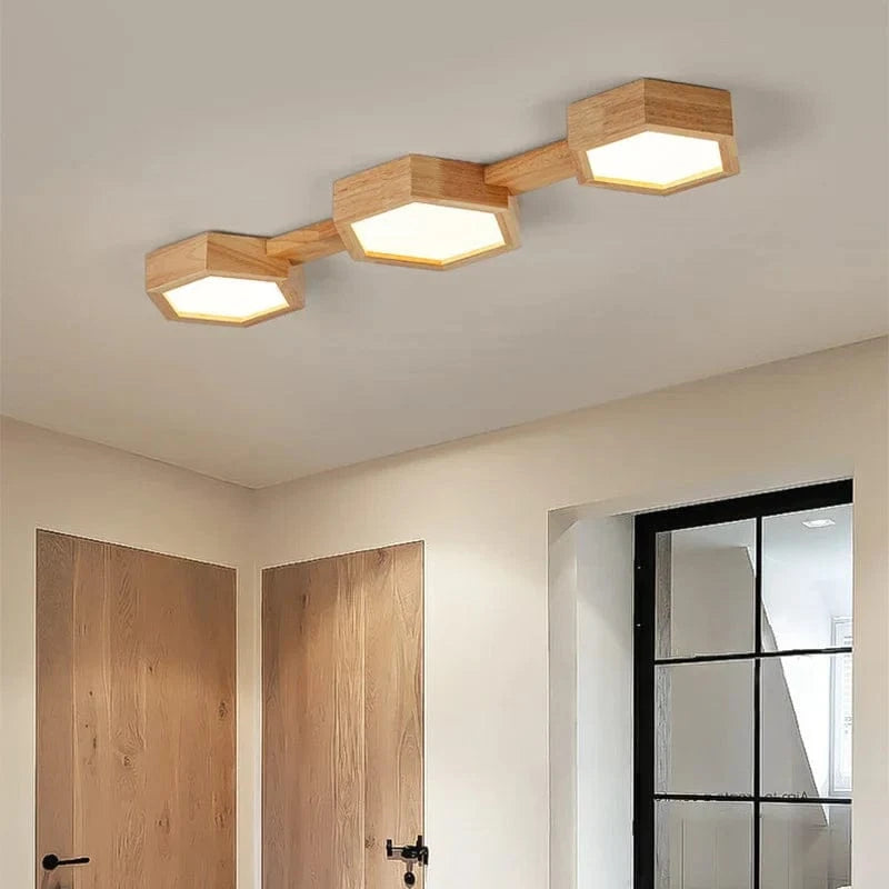 Plafonnier LED en bois design moderne | Marco Lucetti