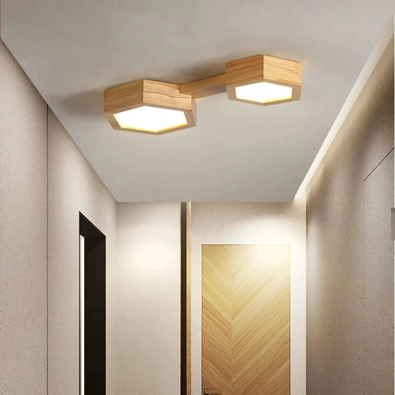 Plafonnier LED en bois design moderne | Marco Lucetti