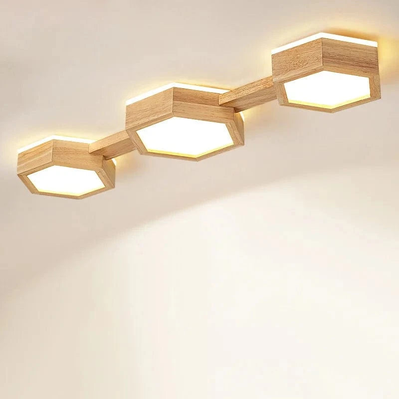 Plafonnier LED en bois design moderne | Marco Lucetti