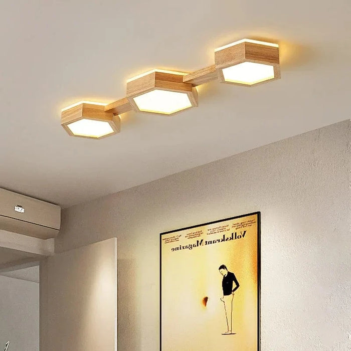 Plafonnier LED en bois design moderne | Marco Lucetti