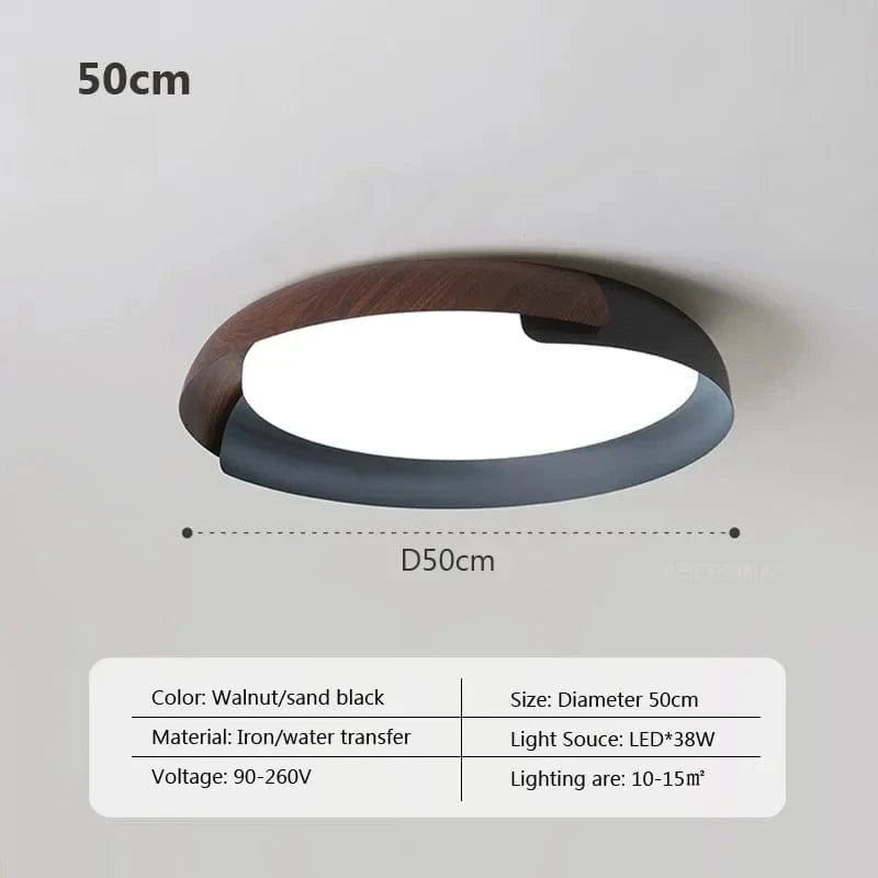 Plafonnier LED en bois design nordique contemporain | Marco Lucetti A50CM / 3 couleurs claires