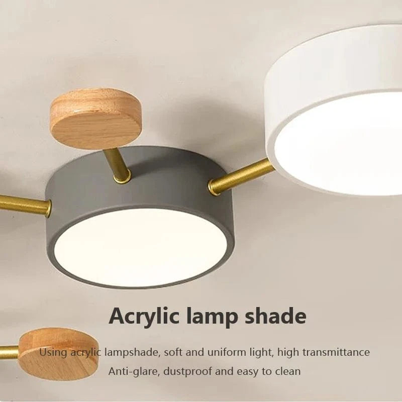 Plafonnier LED en bois : design nordique moderne | Marco Lucetti