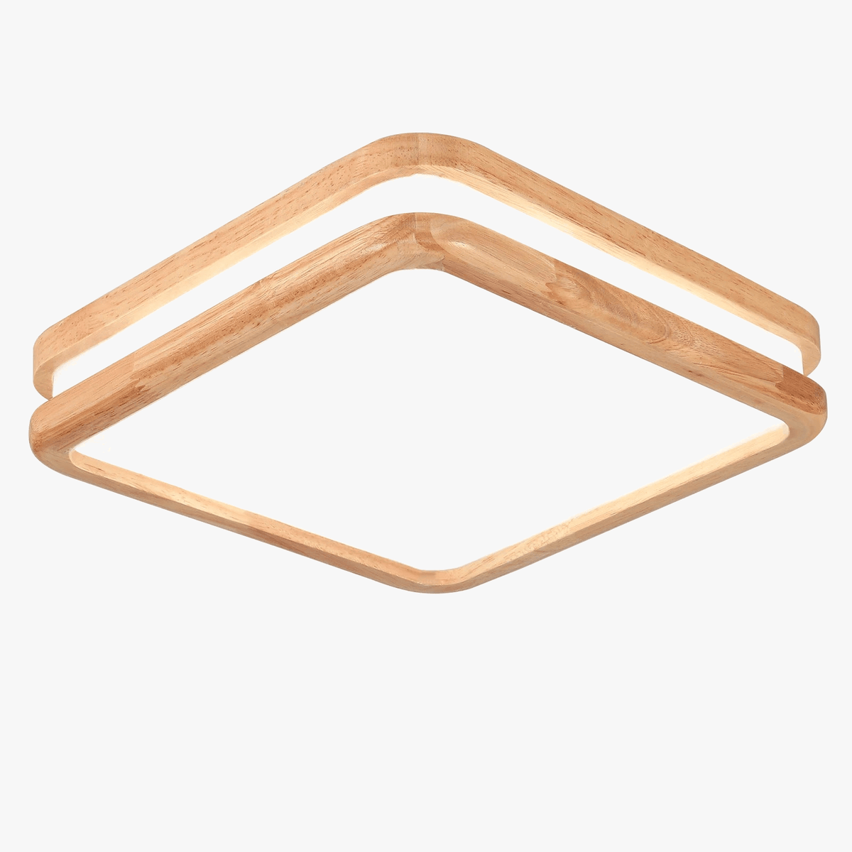 Plafonnier LED en bois - Lampe carrée nordique moderne - Décoration lumineuse pour maison et bureau | Marco Lucetti