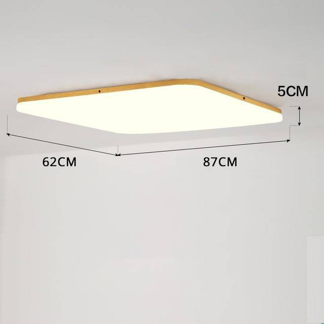 Plafonnier LED en bois moderne - Artisanatum | Marco Lucetti G - 87 x 62cm / Chaude