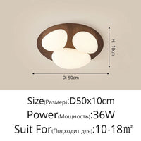 Plafonnier LED en bois moderne pour chambre et cuisine | Marco Lucetti