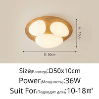 Plafonnier LED en bois moderne pour chambre et cuisine | Marco Lucetti